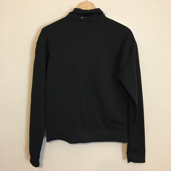 Nike Air | Black Purple Accents Zip Up Thin Jacket - Picture 2 of 7